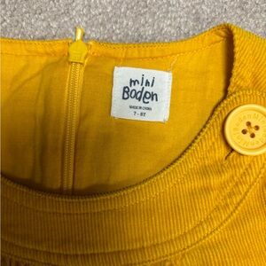 Mini Boden Mustard Corduroy Dress